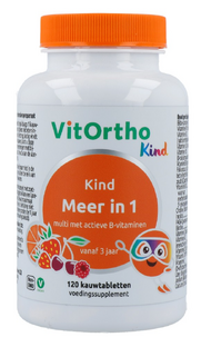 VitOrtho Kind Meer-in-1 Kauwtabletten 120TB VitOrtho Kind Meer-in-1 Kauwtabletten 120TB