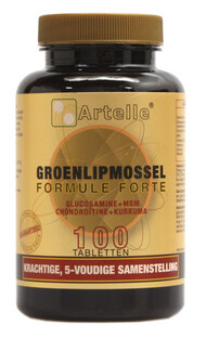 Artelle Groenlipmossel Formule Forte Tabletten 100TB Artelle Groenlipmossel Formule Forte Tabletten 100TB
