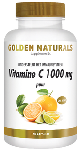 Golden Naturals Vitamine C 1000mg Puur Capsules 180VCP Golden Naturals Vitamine C 1000mg Puur Capsules 180VCP