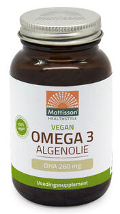 Mattisson HealthStyle Vegan Omega 3 Algenolie DHA 260mg Capsules 60VCP