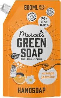 Marcels Green Soap Handzeep Sinaasappel & Jasmijn Navulling 500ML Marcels Green Soap Handzeep Sinaasappel & Jasmijn Navulling 500ML