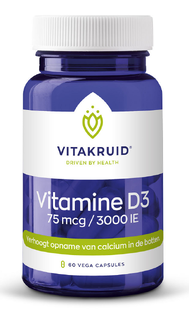 Vitakruid Vitamine D3 75 mcg / 3000 IE 60VCP Vitakruid Vitamine D3 75 mcg / 3000 IE 60VCP