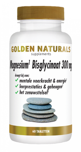 Golden Naturals Magnesium Bisglycinaat 300mg Tabletten 60TB