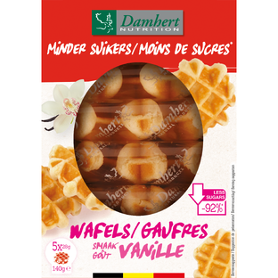 Damhert Minder Suikers Wafels Vanille 140GR Damhert Minder Suikers Wafels Vanille 140GR