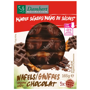 Damhert Minder Suikers Wafels Chocoladesmaak 165GR