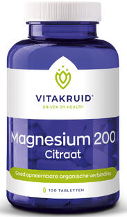 Vitakruid Magnesium 200 Citraat Tabletten 90TB