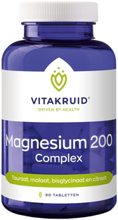 Vitakruid Magnesium 200 Complex Tauraat Malaat Bisglycinaat 90TB Vitakruid Magnesium 200 Complex Tauraat Malaat Bisglycinaat 90TB