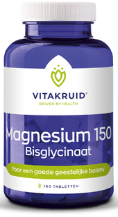 Vitakruid Magnesium 150 Bisglycinaat met 200mg L-Taurine 180TB 