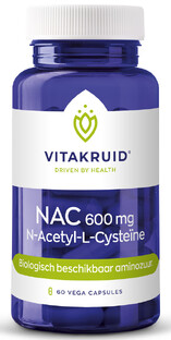 Vitakruid NAC 600 mg N-Acetyl-L-Cysteïne 60VCP Vitakruid NAC 600 mg N-Acetyl-L-Cysteïne 60VCP