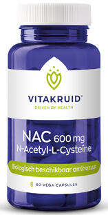 Vitakruid NAC 600mg N-Acetyl-L-Cysteïne Vega Capsules 60VCP