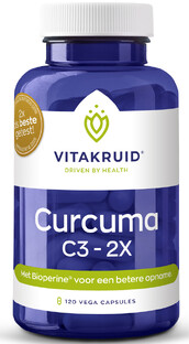 Vitakruid Curcuma C3-2X (95% curcuminoïden) met Bioperine® 120VCP Vitakruid Curcuma C3-2X (95% curcuminoïden) met Bioperine® 120VCP