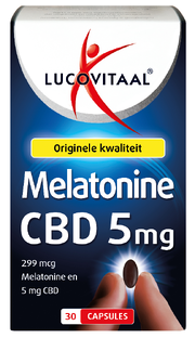 De Online Drogist Lucovitaal Melatonine CBD 5 Mg Capsules 30CP aanbieding