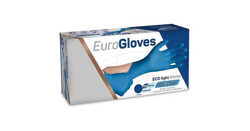 EuroGloves ECO Light Nitrile Handschoenen Blauw L 200st