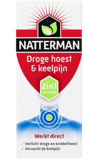 Natterman Droge Hoest + Keelpijn 2in1 Siroop 150ML Natterman Droge Hoest + Keelpijn 2in1 Siroop 150ML