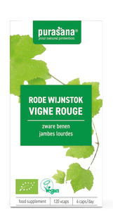Purasana Rode Wijnstok Capsules 120VCP Purasana Rode Wijnstok Capsules 120VCP