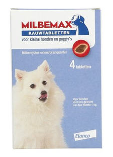 Milbemax Ontworm Kauwtabletten Kleine Honden & Puppy's 4ST