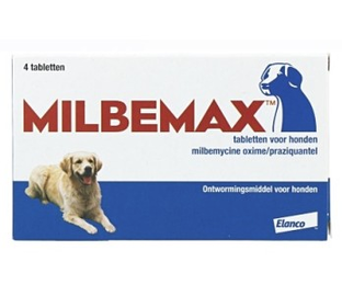 Milbemax Ontwormen Tabletten Grote Hond 4ST