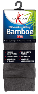 Lucovitaal Bamboe Sokken Antraciet 35-38 1PR 