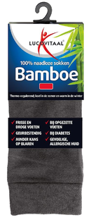De Online Drogist Lucovitaal Bamboe Sokken Antraciet 43-46 1PR aanbieding