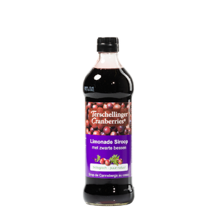 Terschellinger Cranberries Zwarte Bes Limonadesiroop 500ML Terschellinger Cranberries Zwarte Bes Limonadesiroop 500ML
