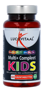 Lucovitaal Multi+ Compleet Kids Kauwtabletten Aardbei Ananas 60KTB Lucovitaal Multi+ Compleet Kids Kauwtabletten Aardbei Ananas 60KTB