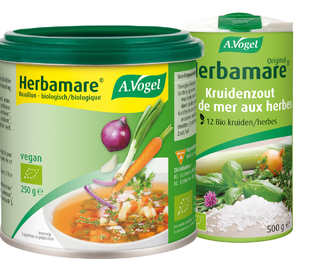 A.Vogel Herbamare Original Kruidenzout 500GR + Bouillonbasis 250GR Combiverpakking 2ST A.Vogel Herbamare Original Kruidenzout 500GR + Bouillonbasis 250GR Combiverpakking 2ST