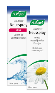 A.Vogel Cinuforce Neusspray Sterk + Neusspray Droog Neusslijmvlies & Korstjes Combiverpakking 2ST A.Vogel Cinuforce Neusspray Sterk + Neusspray Droog Neusslijmvlies & Korstjes Combiverpakking 2ST