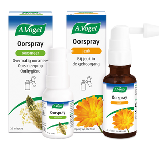 A.Vogel Oorspray Oorsmeer 20ML + Oorspray Jeuk 20ML Combiverpakking 2ST A.Vogel Oorspray Oorsmeer 20ML + Oorspray Jeuk 20ML Combiverpakking 2ST