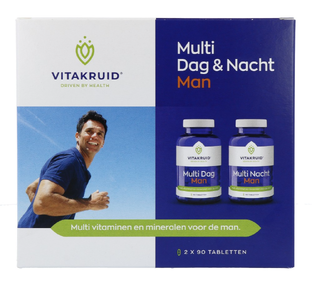 Vitakruid Multi Dag & Nacht Man 100% Vegan 2 x 90 180TB Vitakruid Multi Dag & Nacht Man 100% Vegan 2 x 90 180TB