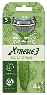 Wilkinson Extreme3 Eco Green Sensitive Wegwerpscheermesjes 4ST