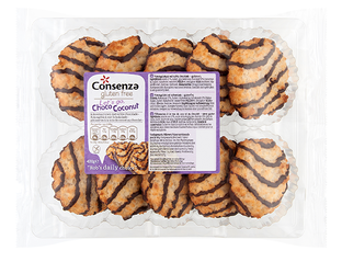 Consenza Kokosmacronen Choco 400GR Consenza Kokosmacronen Choco 400GR