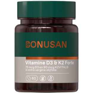 Bonusan Vitamine D3 & K2 Forte Softgels 60SG Bonusan Vitamine D3 & K2 Forte Softgels 60SG