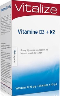 Vitalize Vitamine D3 + K2 120CP Vitalize Vitamine D3 + K2 120CP
