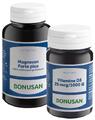 Bonusan Magnesan Forte Plus + Vitamine D3 25mcg/1000 IE Combiset 2 stuks