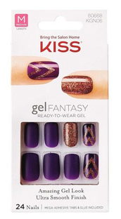 Kiss Gel Fantasy Nails Set Paars 1ST
