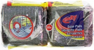 Multy Staalwolspons Met Zeep 10ST Multy Staalwolspons Met Zeep 10ST