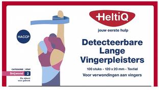 HeltiQ Detecteerbare Lange Vingerpleisters 120x20mm 100ST