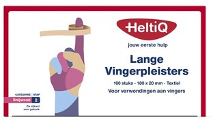 HeltiQ Lange Vingerpleisters 180x20mm 100ST HeltiQ Lange Vingerpleisters 180x20mm 100ST