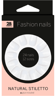 2B Nails Natural Stiletto 24ST