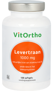 VitOrtho Levertraan 1000 mg Softgels 120ST VitOrtho Levertraan 1000 mg Softgels 120ST