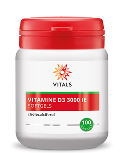 Vitals Vitamine D3 3000ie Softgels 100SG Vitals Vitamine D3 3000ie Softgels 100SG
