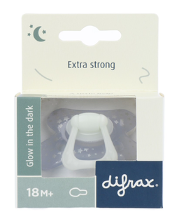 Difrax Fopspeen Natural 18+ Maanden - Glow in the Dark 1ST Difrax Fopspeen Natural 18+ Maanden - Glow in the Dark 1ST