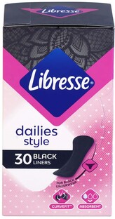 Libresse Dailies Style Inlegkruisjes Zwart 30ST Libresse Dailies Style Inlegkruisjes Zwart 30ST