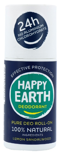 Happy Earth 100% Natural Deo Roll-On Lemon Sandalwood 75ML Happy Earth 100% Natural Deo Roll-On Lemon Sandalwood 75ML