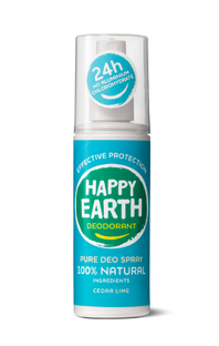 Happy Earth Happy Earth 100% Natuurlijke Deo Spray Cedar Lime 100ML