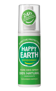 Happy Earth 100% Natural Deo Spray Cucumber Matcha 100ML Happy Earth 100% Natural Deo Spray Cucumber Matcha 100ML
