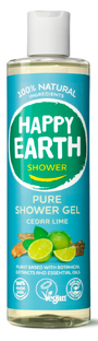 Happy Earth 100% Natural Shower Gel Cedar Lime 300ML Happy Earth 100% Natural Shower Gel Cedar Lime 300ML