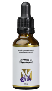 Vital Cell Life Vital Cell Vitamine D3 25 mcg Druppels 30ML Vital Cell Life Vital Cell Vitamine D3 25 mcg Druppels 30ML