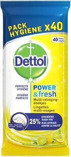 Dettol Power & Fresh Multi-Reinigingsdoekjes Citrus 40ST