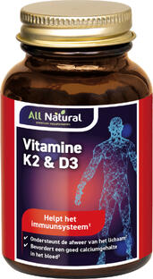All Natural Vitamine K2 & D3 Capsules 60CP